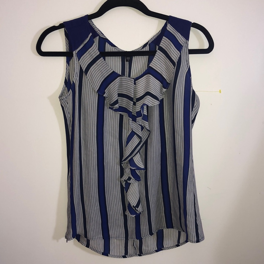 TEENFLO | Striped Ruffle Sleeveless Tank Top